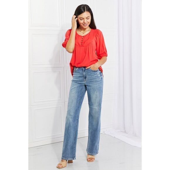 Culture Code Full Size Fresh From The Garden Button Yoke Top - Picture 5 of 11